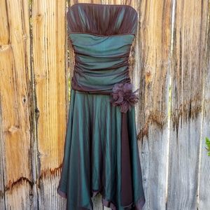 City Triangles Seafoam and Mocha Formal Dress